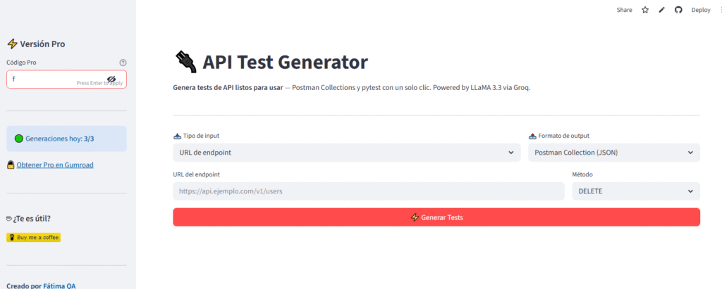 api test generator herramientas ia qa