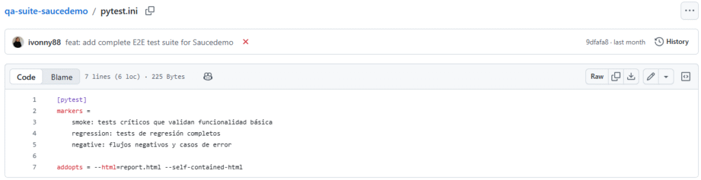 Smoke tests marcados con pytest.mark.smoke en proyecto de QA Automation con Playwright