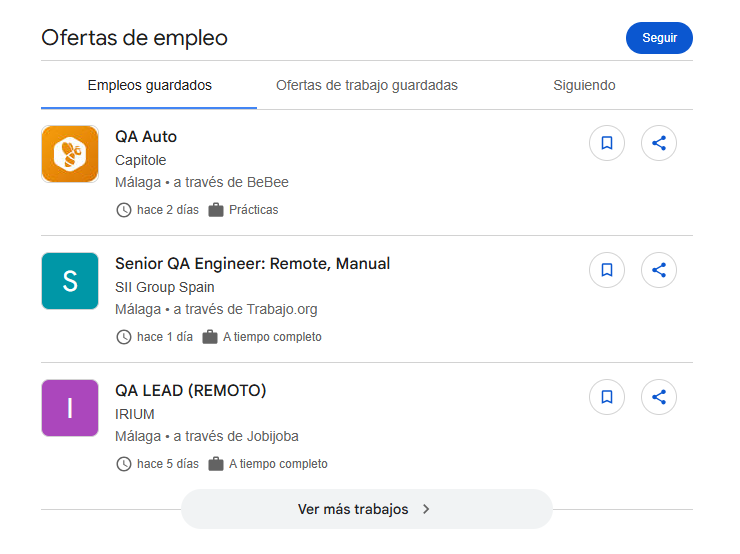 Ofertas de trabajo QA Tester en remoto desde España en plataformas de empleo tech 2026