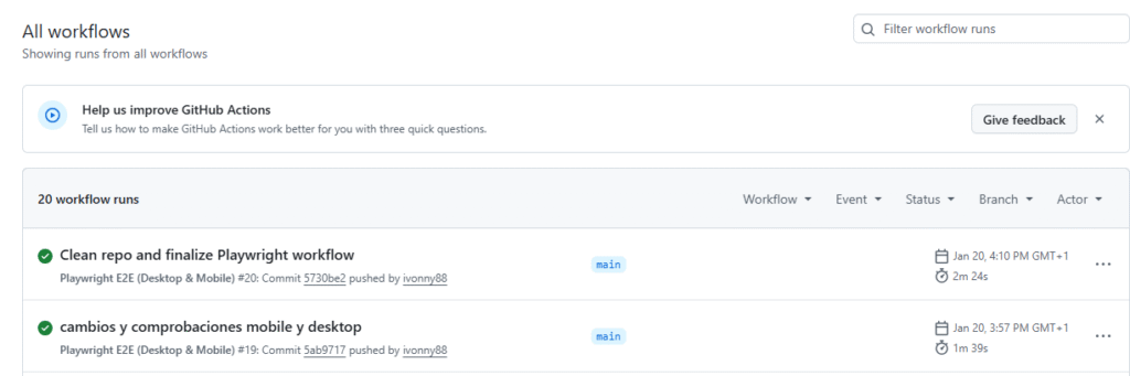 Tests ejecutándose en paralelo con pytest-xdist y múltiples workers en proyecto de QA Automation